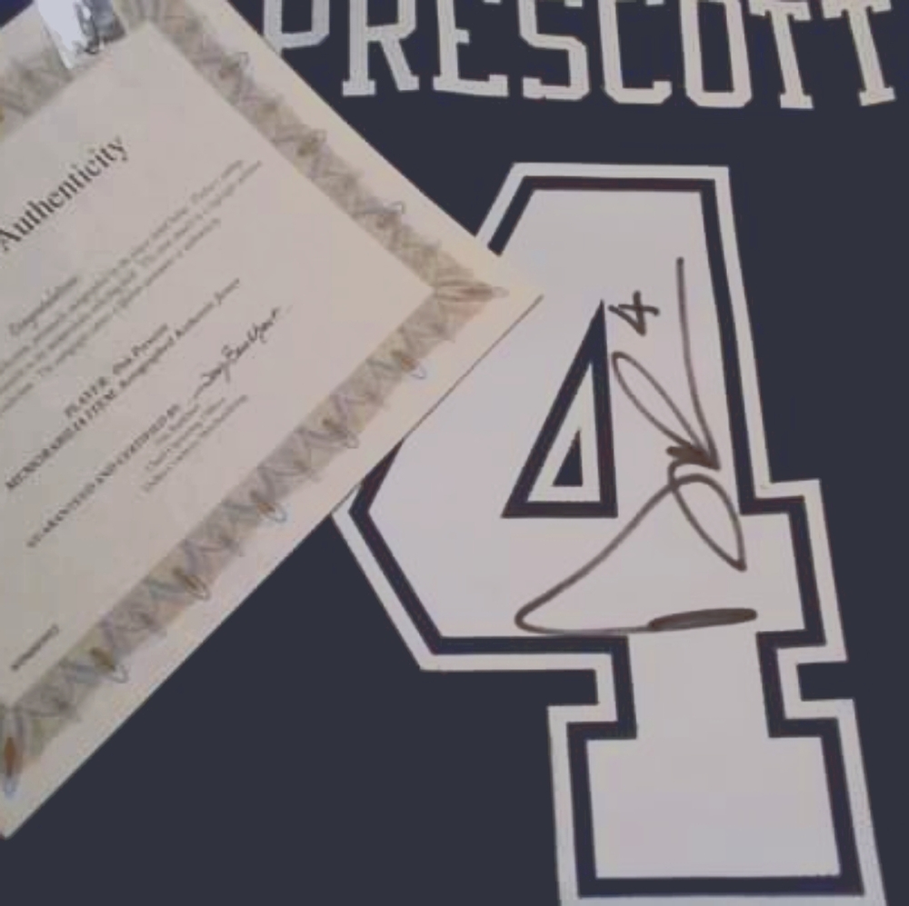Dallas Cowboys!!!! Dak Prescott Autographed Authentic NFL Game Jersey football